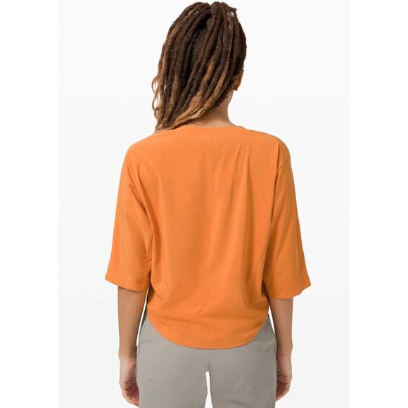 Lululemon Sarala Shirt lululemon lab True Tangerine - Picture 2 of 9
